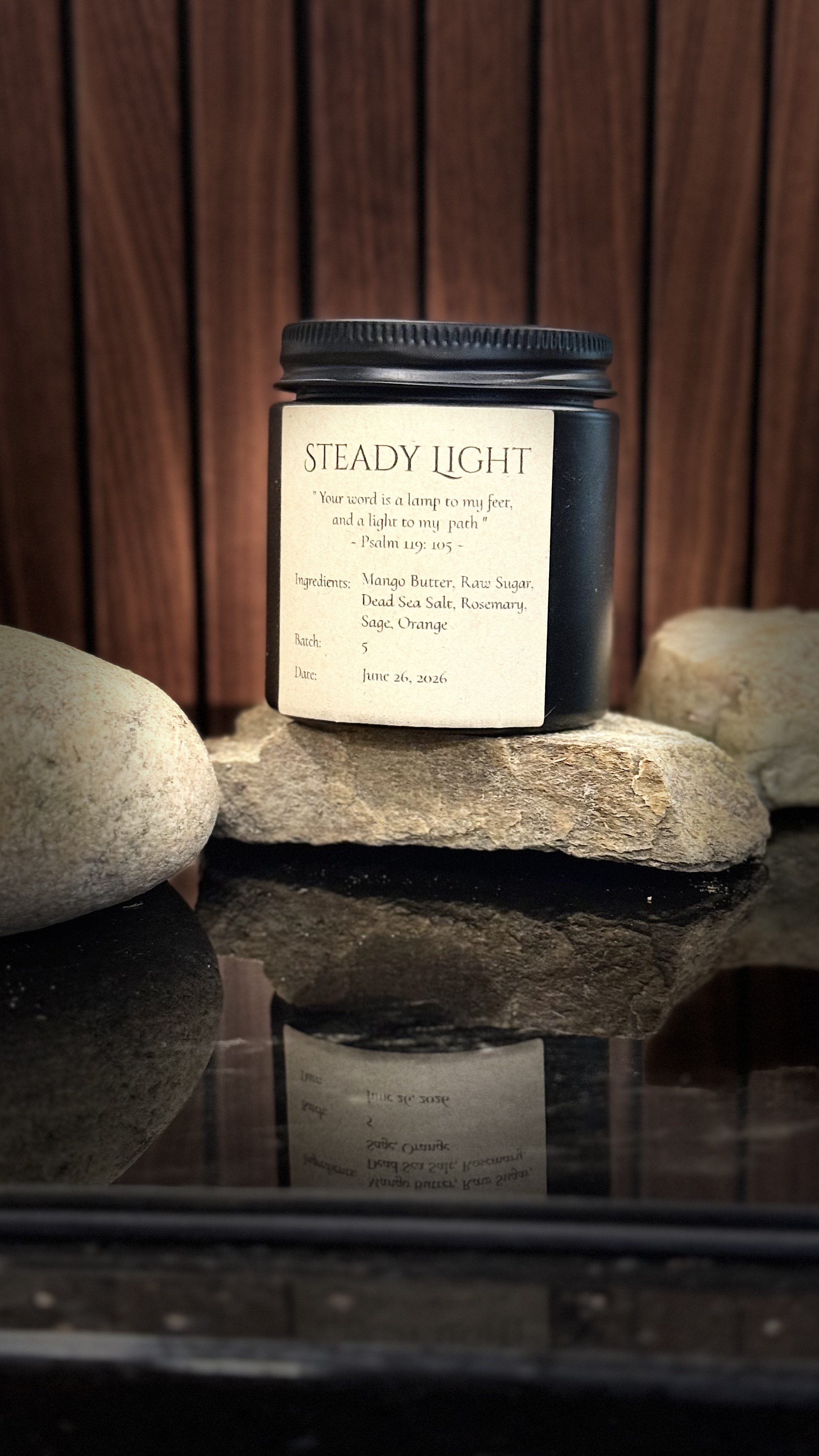 Iron Root black jar with bee and root label